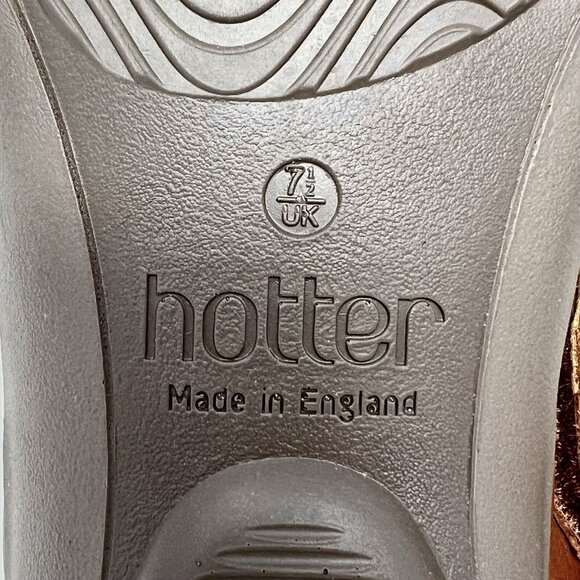 Hotter Womens Flare Brown, Taupe and‎ Cream Leather Sandal Size  9.5 - Picture 9 of 9